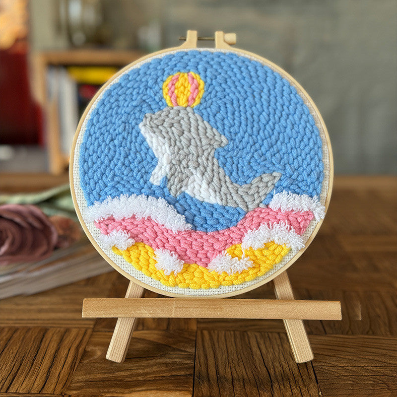 DIY Punch Needle Embroidery Kit | Team Building Craft Kit, Kids-Friendly Punch Needle Set | Russian Poke Needle