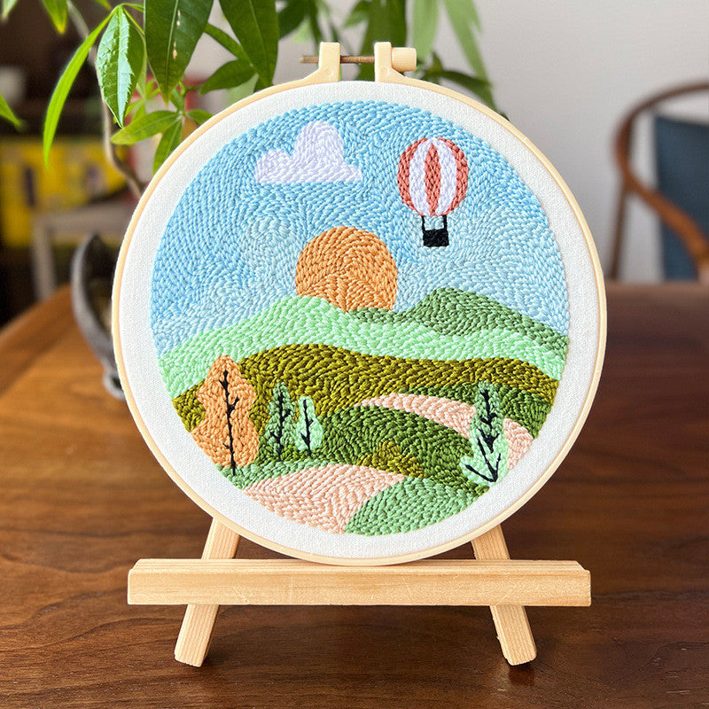 DIY Punch Needle Embroidery Kit | Team Building Craft Kit, Kids-Friendly Punch Needle Set | Russian Poke Needle