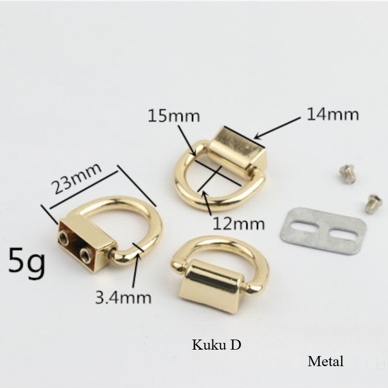 2pcs- Metal Arch Bridge Buckle | Kuku Rimau | Bag Accessories | DIY Repair Hardware | Zinc Alloy Handle Base