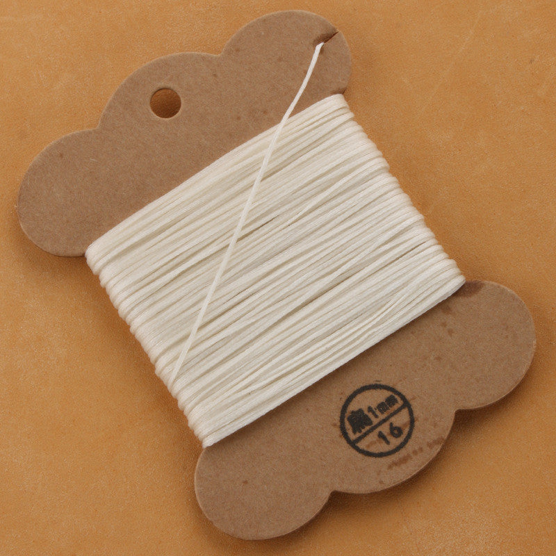 1mm Flat Waxed Polyester Thread for Leather Hand Stitching | Bracelet & Cord Weaving | 30 meters