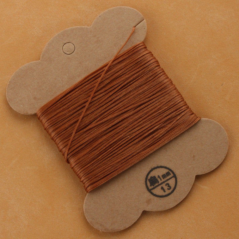 1mm Flat Waxed Polyester Thread for Leather Hand Stitching | Bracelet & Cord Weaving | 30 meters