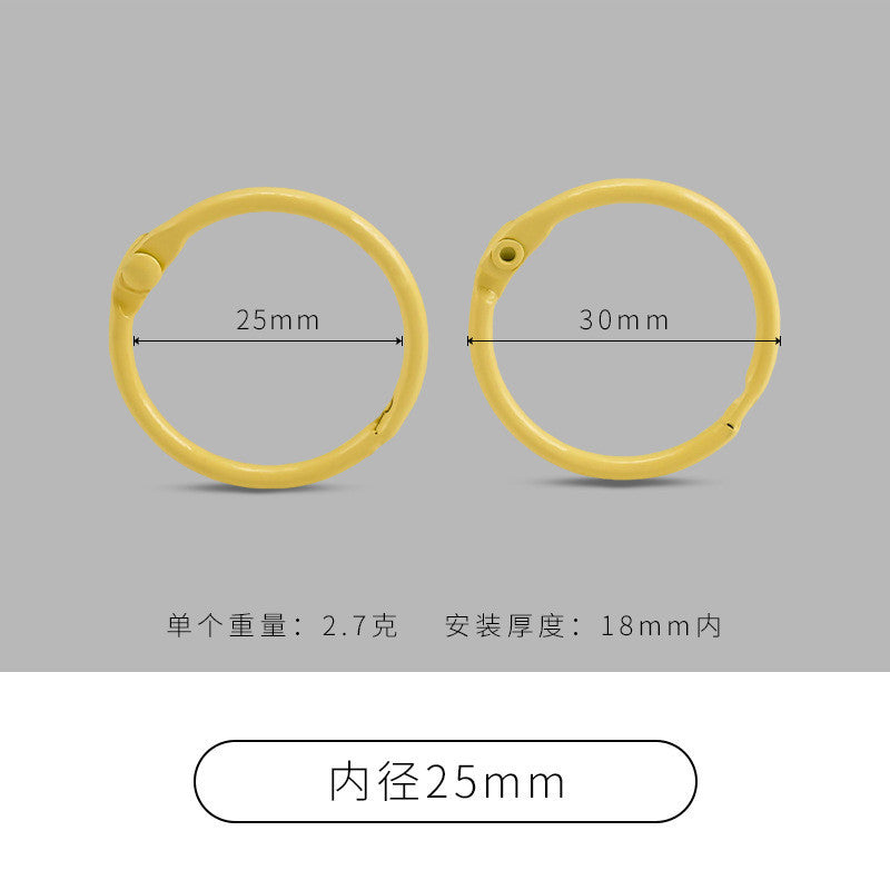 25mm Colored Metal Book Rings | 2pcs Binder Rings for Scrapbooking Photo Albums Flash Cards Keychains