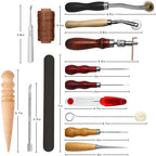 Leather Craft Tools Set DIY Leather Working Tools Handmade Leather Craft Kit Bag Making Tools Alat Kraftangan Kulit