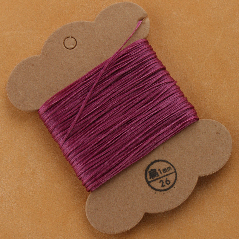 1mm Flat Waxed Polyester Thread for Leather Hand Stitching | Bracelet & Cord Weaving | 30 meters