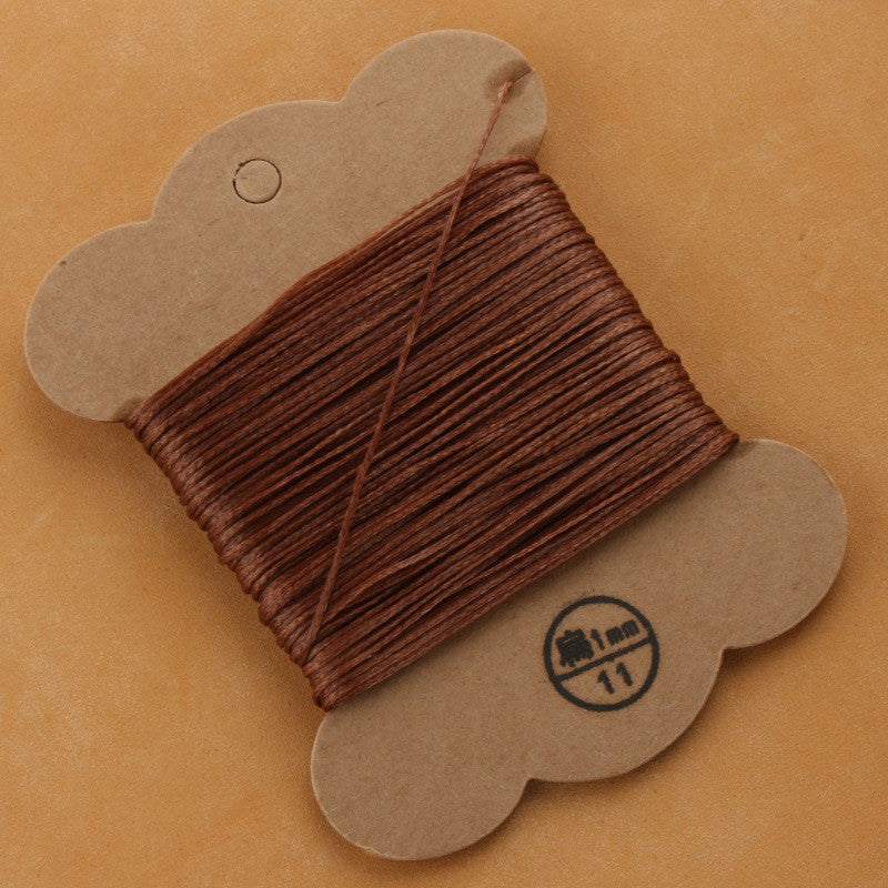 1mm Flat Waxed Polyester Thread for Leather Hand Stitching | Bracelet & Cord Weaving | 30 meters