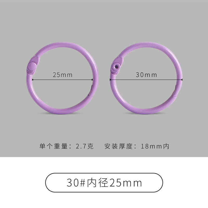 25mm Colored Metal Book Rings | 2pcs Binder Rings for Scrapbooking Photo Albums Flash Cards Keychains