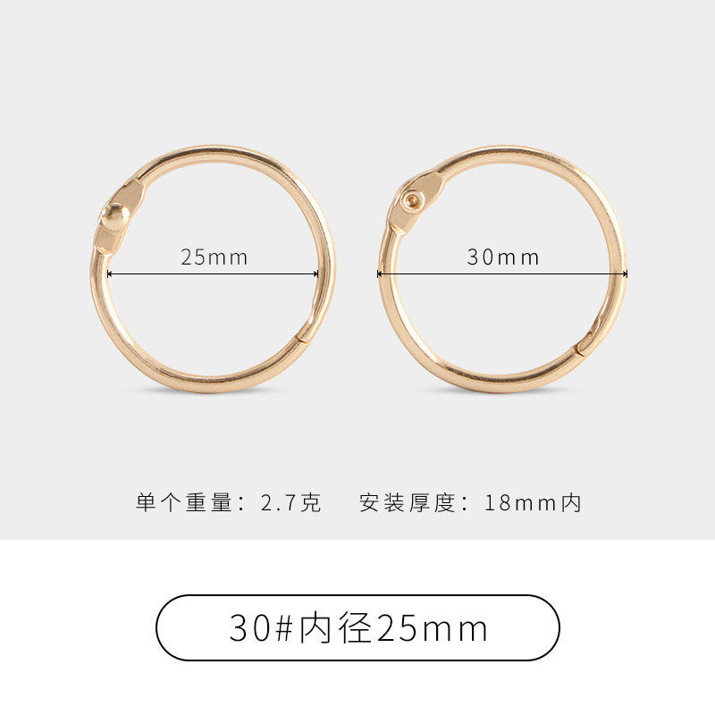 25mm Colored Metal Book Rings | 2pcs Binder Rings for Scrapbooking Photo Albums Flash Cards Keychains