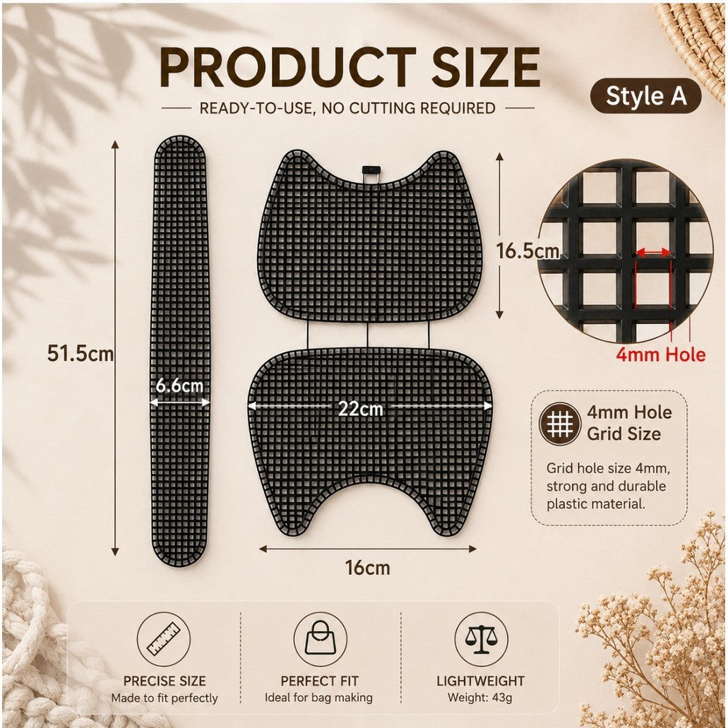 DIY Plastic Canvas Mesh for Handbag Making | Plastic Mesh Sheets | Craft Grid Canvas | Bag Grid | Jaring Plastik DIY Beg