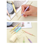 SKC Double-Ended Crochet Hook  | Ergonomic Aluminum & Steel Crochet Needles for Knitting & DIY Crafts | Jarum Kait