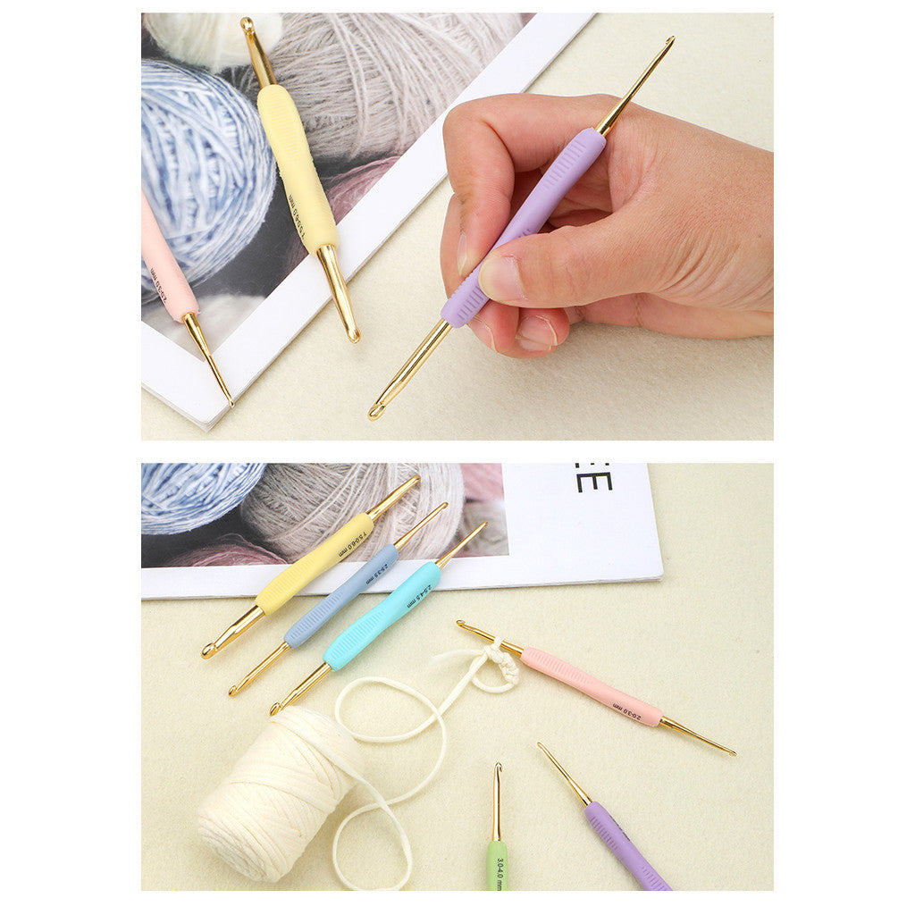 SKC Double-Ended Crochet Hook  | Ergonomic Aluminum & Steel Crochet Needles for Knitting & DIY Crafts | Jarum Kait