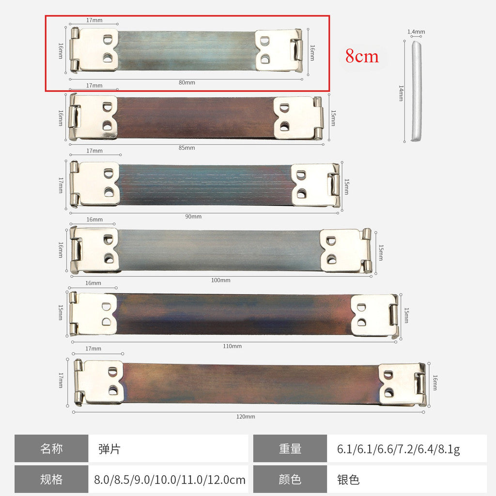 Silver Metal Spring Clip Wallet Frame Closure | DIY Bag Hardware Accessories| Clasp Lock