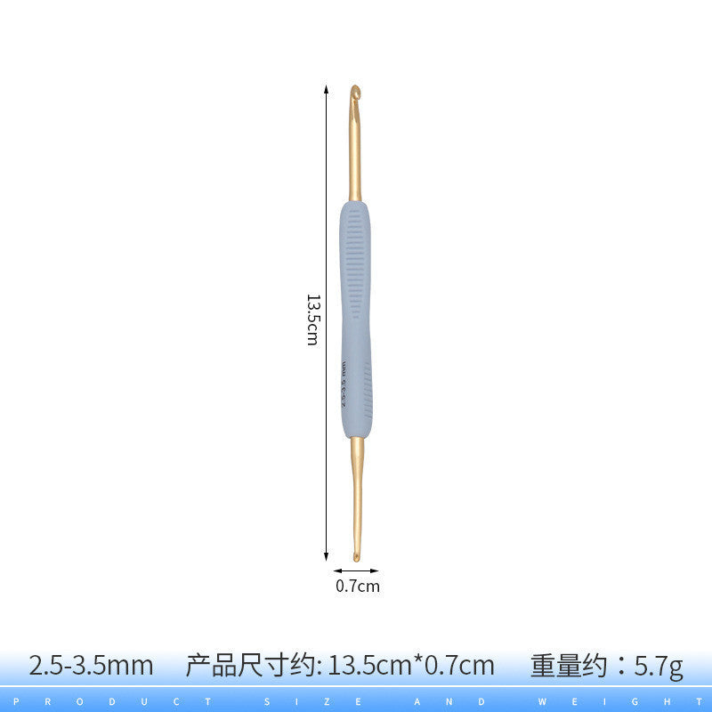 SKC Double-Ended Crochet Hook  | Ergonomic Aluminum & Steel Crochet Needles for Knitting & DIY Crafts | Jarum Kait