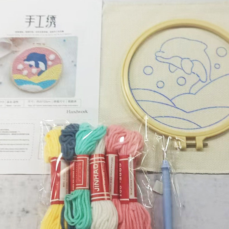DIY Punch Needle Embroidery Kit | Team Building Craft Kit, Kids-Friendly Punch Needle Set | Russian Poke Needle