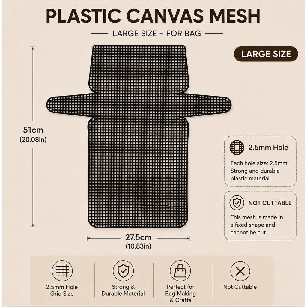 DIY Plastic Canvas Mesh for Handbag Making | Plastic Mesh Sheets | Craft Grid Canvas | Bag Grid | Jaring Plastik DIY Beg