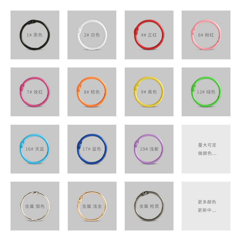 25mm Colored Metal Book Rings | 2pcs Binder Rings for Scrapbooking Photo Albums Flash Cards Keychains