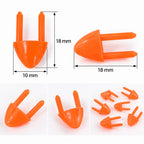 10pcs- Plush Toy Chick Duck Beak DIY Animal Doll Mouth Craft Accessories Orange Beak Aksesori Kraftangan