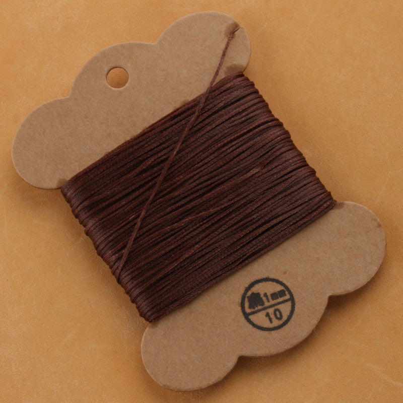 1mm Flat Waxed Polyester Thread for Leather Hand Stitching | Bracelet & Cord Weaving | 30 meters