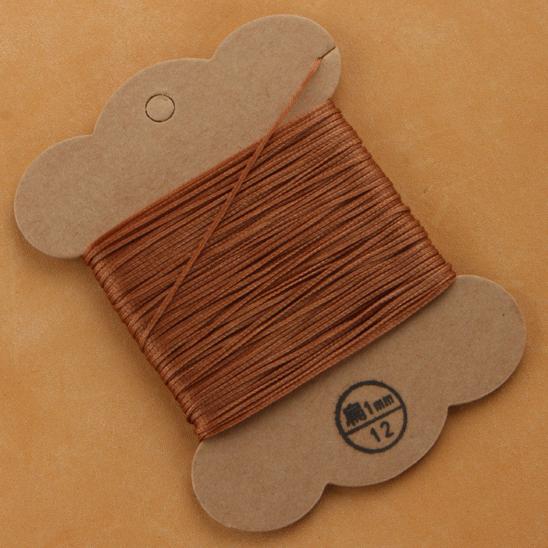 1mm Flat Waxed Polyester Thread for Leather Hand Stitching | Bracelet & Cord Weaving | 30 meters
