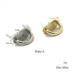 2pcs- Metal Arch Bridge Buckle | Kuku Rimau | Bag Accessories | DIY Repair Hardware | Zinc Alloy Handle Base