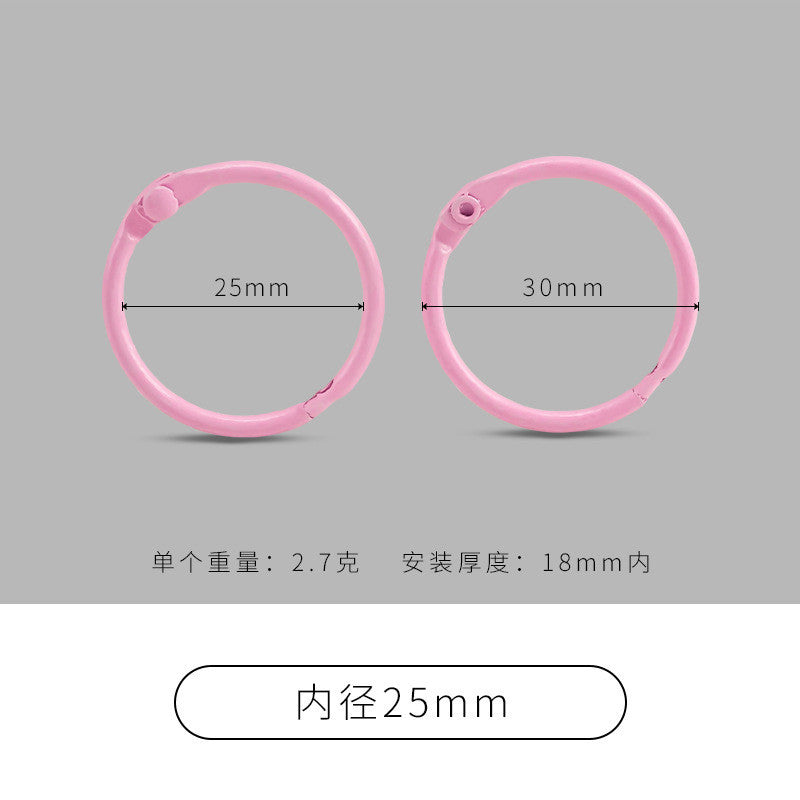 25mm Colored Metal Book Rings | 2pcs Binder Rings for Scrapbooking Photo Albums Flash Cards Keychains