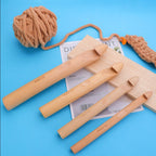 Wooden Large Crochet Hook | Icelandic Yarn Crochet Tools 15mm / 20mm / 25mm / 30mm – Natural Wood Color