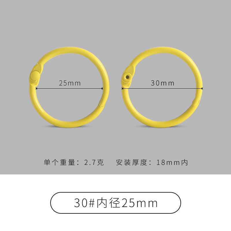 25mm Colored Metal Book Rings | 2pcs Binder Rings for Scrapbooking Photo Albums Flash Cards Keychains