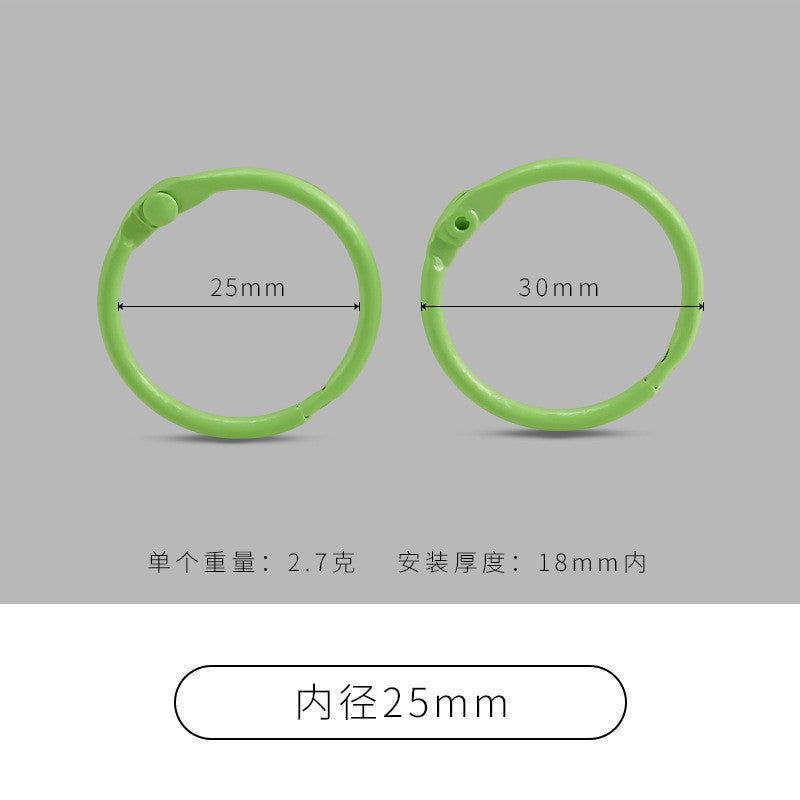 25mm Colored Metal Book Rings | 2pcs Binder Rings for Scrapbooking Photo Albums Flash Cards Keychains