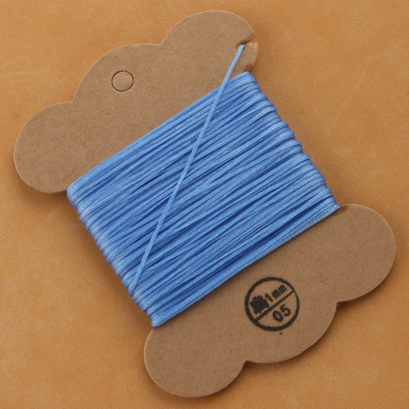 1mm Flat Waxed Polyester Thread for Leather Hand Stitching | Bracelet & Cord Weaving | 30 meters