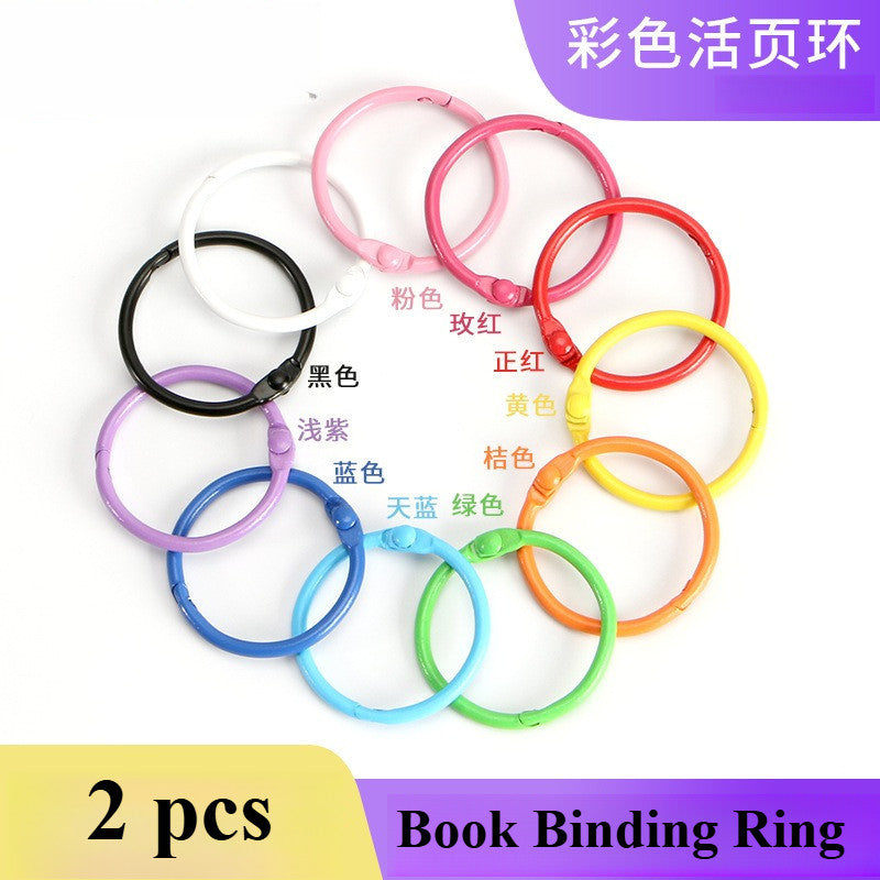25mm Colored Metal Book Rings | 2pcs Binder Rings for Scrapbooking Photo Albums Flash Cards Keychains