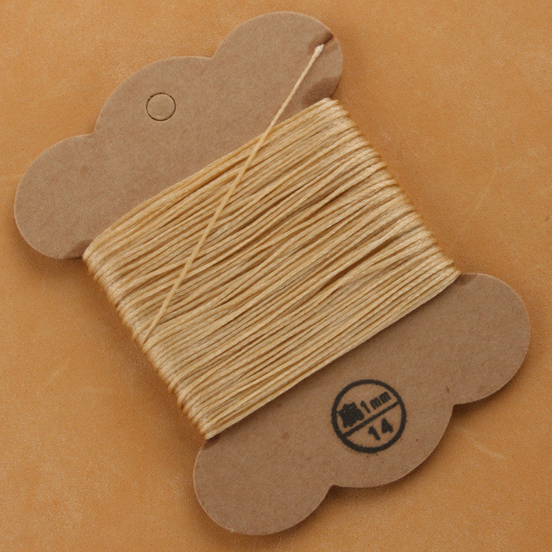 1mm Flat Waxed Polyester Thread for Leather Hand Stitching | Bracelet & Cord Weaving | 30 meters