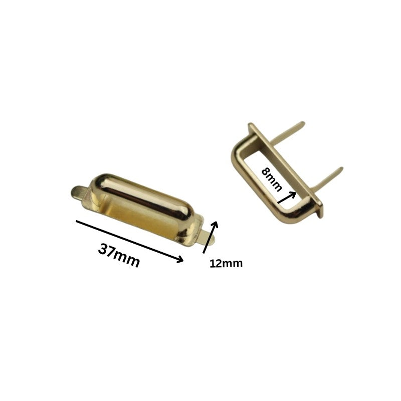 2pcs- Metal Arch Bridge Buckle | Kuku Rimau | Bag Accessories | DIY Repair Hardware | Zinc Alloy Handle Base