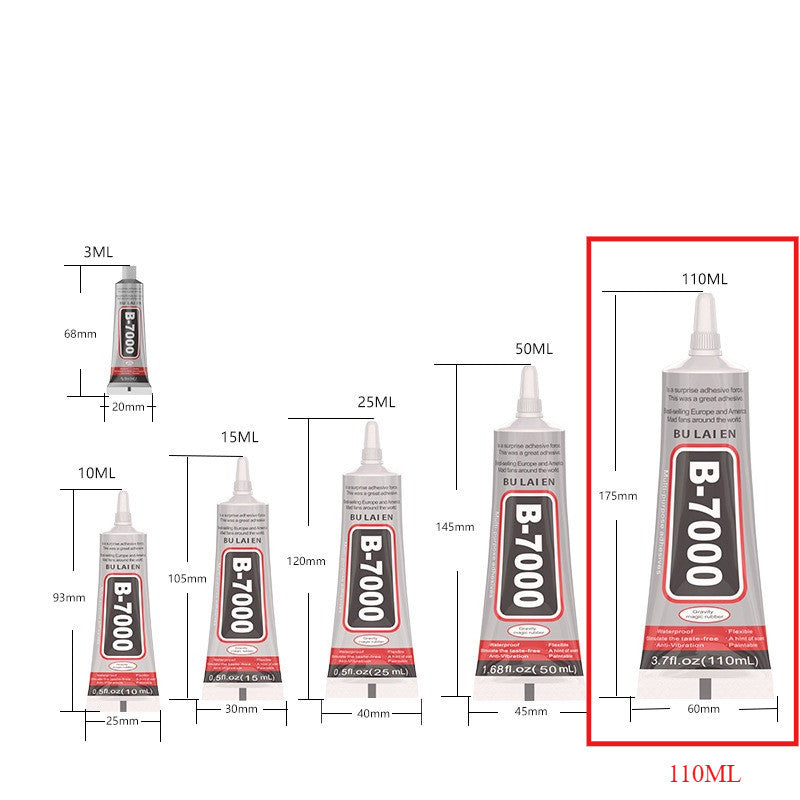B7000 Multi-Purpose Strong Adhesive Glue for DIY Crafts, Jewelry & Rhinestones | High-Viscosity Transparent Glue