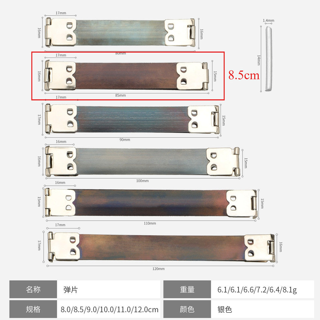 Silver Metal Spring Clip Wallet Frame Closure | DIY Bag Hardware Accessories| Clasp Lock