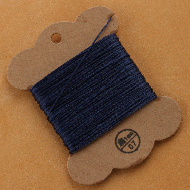 1mm Flat Waxed Polyester Thread for Leather Hand Stitching | Bracelet & Cord Weaving | 30 meters
