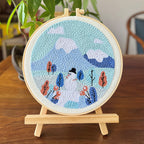 DIY Punch Needle Embroidery Kit | Team Building Craft Kit, Kids-Friendly Punch Needle Set | Russian Poke Needle