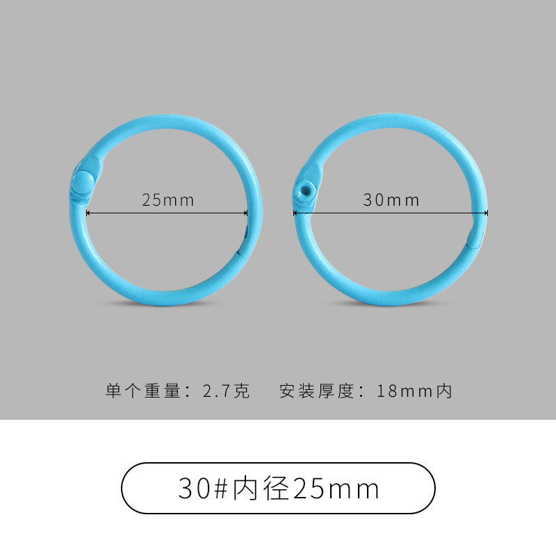25mm Colored Metal Book Rings | 2pcs Binder Rings for Scrapbooking Photo Albums Flash Cards Keychains