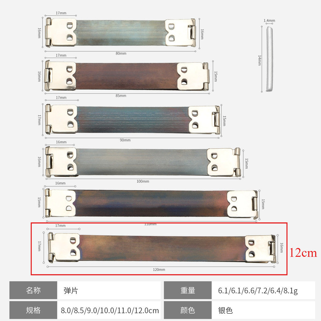 Silver Metal Spring Clip Wallet Frame Closure | DIY Bag Hardware Accessories| Clasp Lock