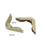 2pcs Metal Bag Corner Protectors – Edge Trim & Border Hardware for Handbags and Purses | Border Guard Decorative Fitting