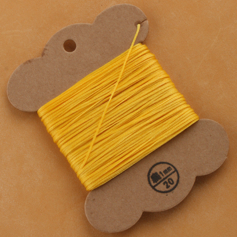1mm Flat Waxed Polyester Thread for Leather Hand Stitching | Bracelet & Cord Weaving | 30 meters