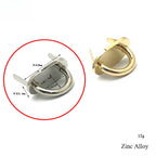 2pcs- Metal Arch Bridge Buckle | Kuku Rimau | Bag Accessories | DIY Repair Hardware | Zinc Alloy Handle Base