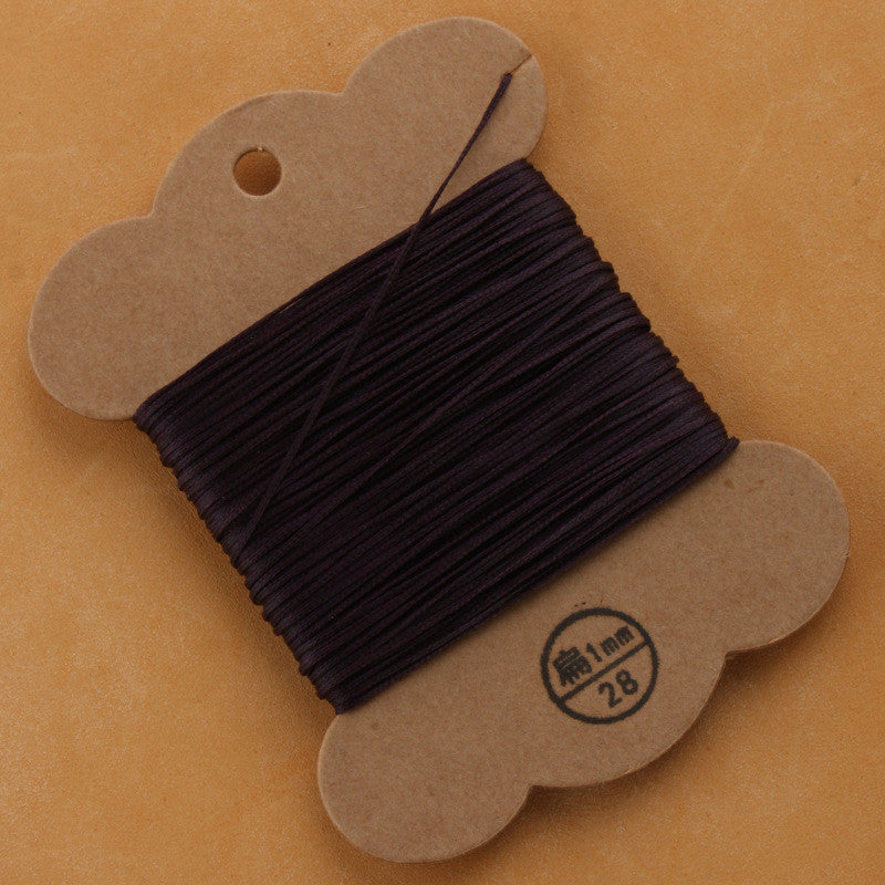 1mm Flat Waxed Polyester Thread for Leather Hand Stitching | Bracelet & Cord Weaving | 30 meters