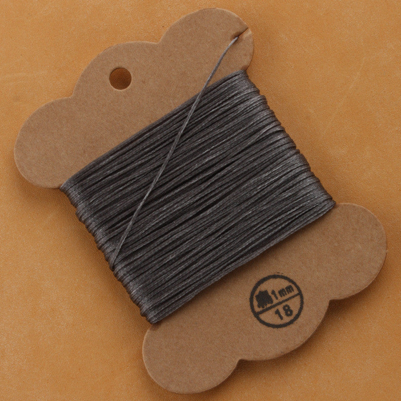 1mm Flat Waxed Polyester Thread for Leather Hand Stitching | Bracelet & Cord Weaving | 30 meters