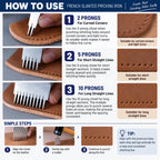 Leather Punch Chisel French Slanted Flat Pricking Iron 2.7/3.0/3.38/3.85mm Leather Craft Stitching Tool Alat Tebuk Kulit