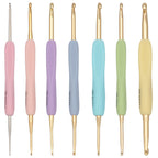 SKC Double-Ended Crochet Hook  | Ergonomic Aluminum & Steel Crochet Needles for Knitting & DIY Crafts | Jarum Kait
