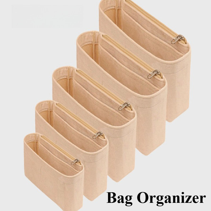 Tote Bag Organizer Insert – Lightweight Wool Felt Inner Pouch Liner Storage Bag | Crochet Bag Inner