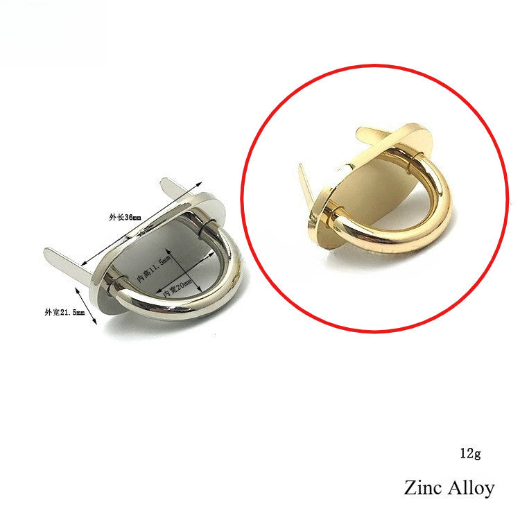 2pcs- Metal Arch Bridge Buckle | Kuku Rimau | Bag Accessories | DIY Repair Hardware | Zinc Alloy Handle Base