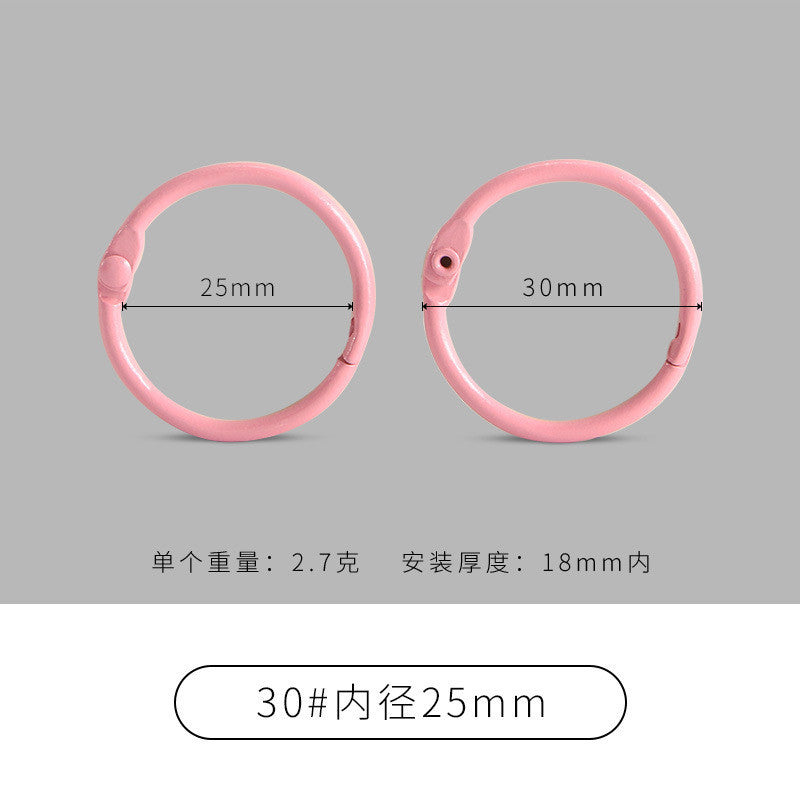 25mm Colored Metal Book Rings | 2pcs Binder Rings for Scrapbooking Photo Albums Flash Cards Keychains
