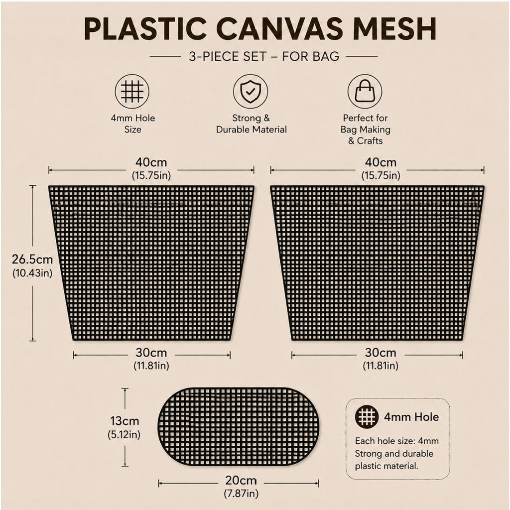DIY Plastic Canvas Mesh for Handbag Making | Plastic Mesh Sheets | Craft Grid Canvas | Bag Grid | Jaring Plastik DIY Beg