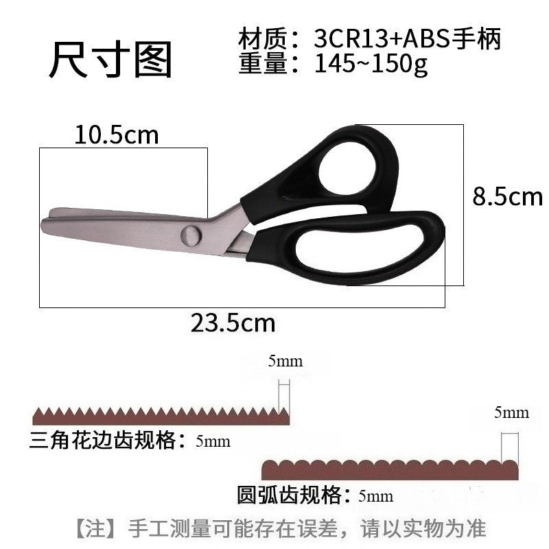 Pinking Shears Fabric Scissors Zigzag Scallop Edge Sewing Craft Cutting Scissors | Gunting Kain Bergigi | Gunting Zigzag