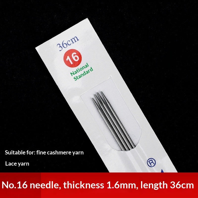 2pairs- 36cm Stainless Steel Straight Knitting Needles | Jarum Kait | Sweater Needle